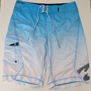 Billabong Swim Board Shorts Recycler Hydrostretch Men's Blue White Size 29